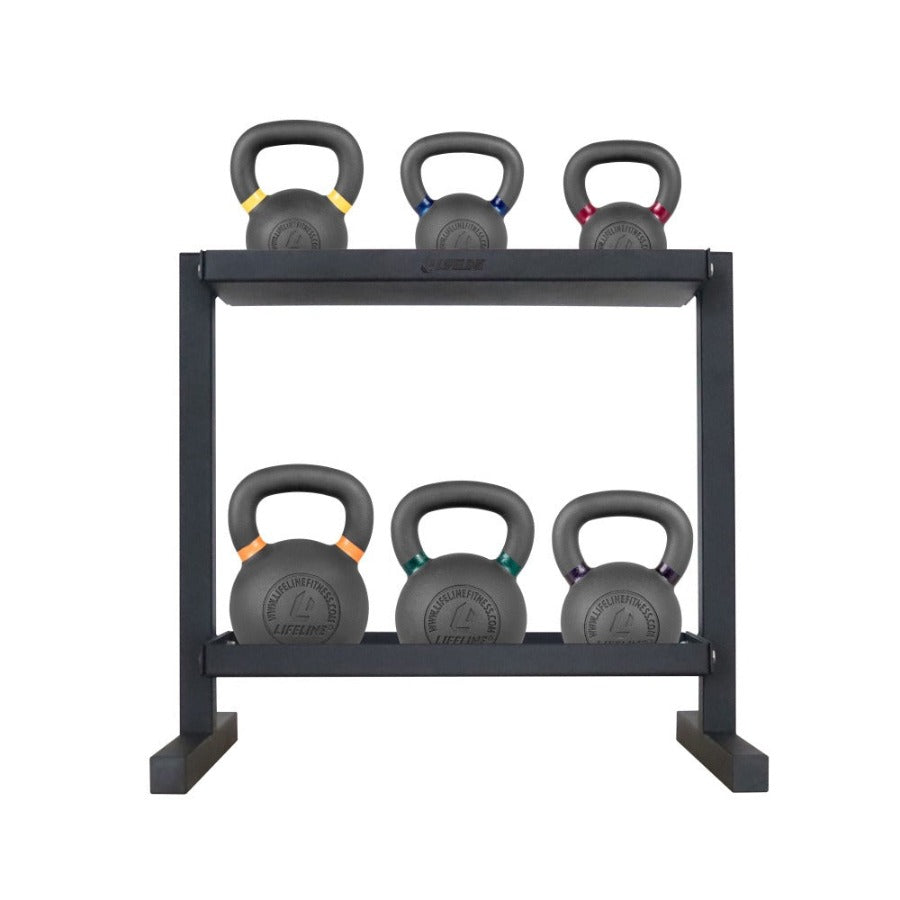 Kettlebell set with rack sale