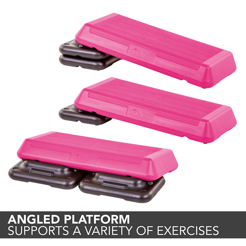 The Step Circuit Platform with 4 Freestyle Risers - Pink