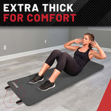 Lifeline Exercise Mat Pro - Extra Thick - Double-Sided with 5/8" Dual Texture Foam for Pilates, Stretching and Bodyweight Training