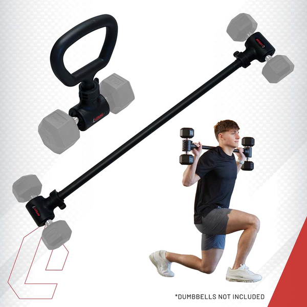 Lifeline Fitness Dumbbell Converter Set – Transform Dumbbells into Barbell & Kettlebell with Resistance Training Features