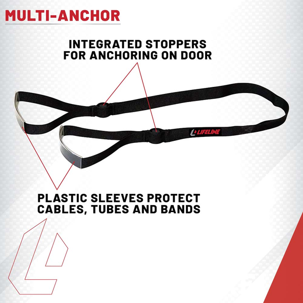 Lifeline Fitness Multi-Anchor – Versatile Resistance Band Anchor for Doors, Poles, Beams, and Outdoor Workouts