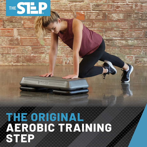 The Step Circuit Size Platform with Two (2) Freestyle Risers - Grey