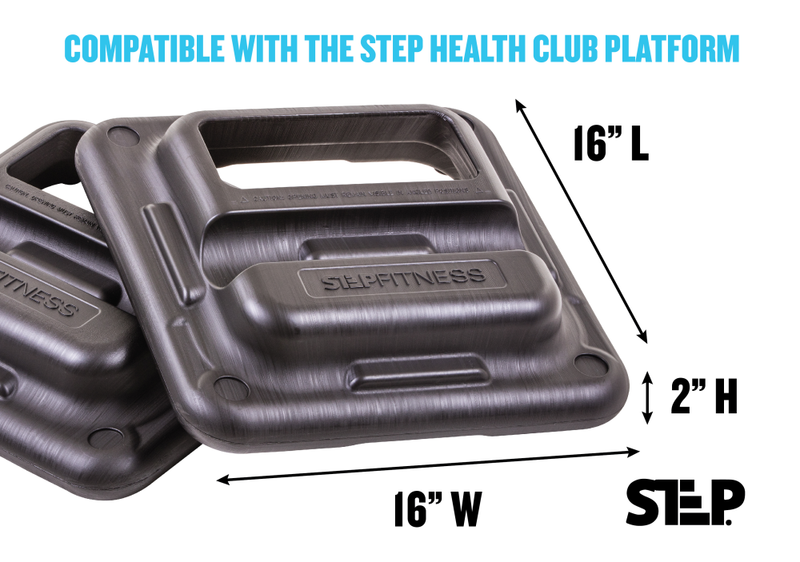 The Step Freestyle Aerobic Risers – Health Club Size - Black