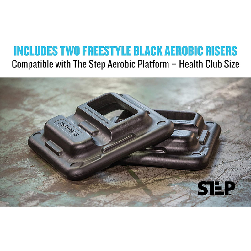 The Step Freestyle Aerobic Risers – Health Club Size - Black