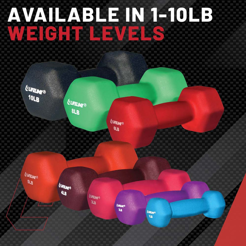 Lifeline Hex Neoprene Dumbbell - 1lb_4