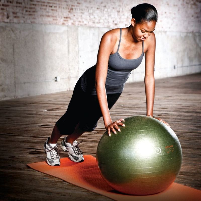 Athletic Works 65cm Yoga Ball, Anti-Burst, Exercises Poses Embossed 